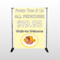 Yellow Pedicure 294 Pocket Banner Stand