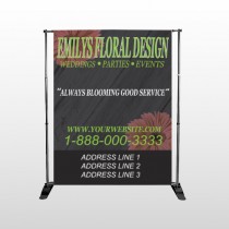 Black And Floral 496 Pocket Banner Stand