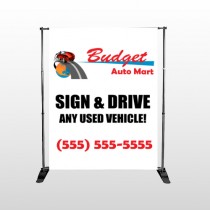Budget Auto Mart 116 Pocket Banner Stand