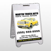 Black & Yellow Truck 117 A Frame Sign