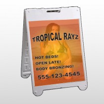Tropical Rayz Tan 490 A Frame Sign