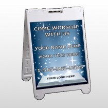 Worship With Us 02 A Frame Sign