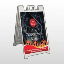 Motorcycle Flame 322 A Frame Sign