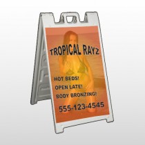 Tropical Rayz Tan 490 A Frame Sign