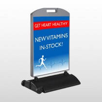 Heart Healthy 140 Wind Frame Sign