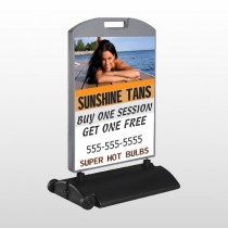 Sunshine Tans 297 Wind Frame Sign