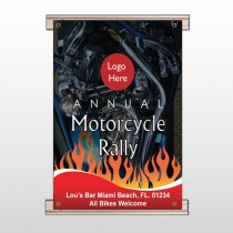 Motorcycle Flame 322 Track Banner