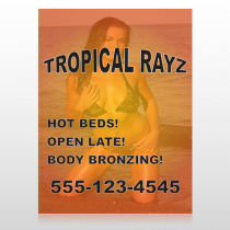 Tropical Rayz Tan 490 Custom Sign
