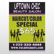 Uptown Salon 642 Custom Sign