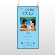 Paradise Pool 529 Window Sign
