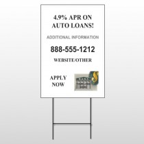 Auto Loan 155 Wire Frame Sign