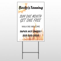 Flaming Suntan 298 Wire Frame Sign