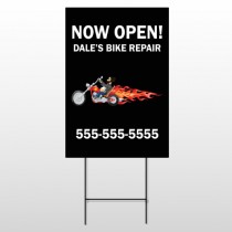 Harley Flames 323 Wire Frame Sign