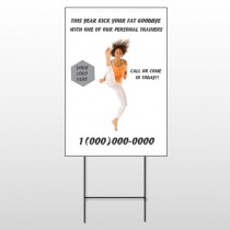 High Kick Woman 408 Wire Frame Sign