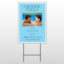 Paradise Pool 529 Wire Frame Sign