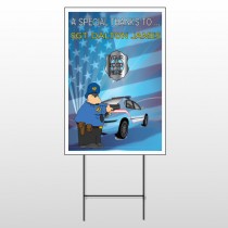 Police Thanks 429 Wire Frame Sign