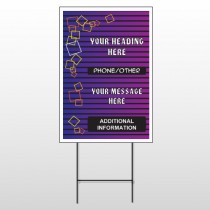 Purple Stripes 142 Wire Frame Sign