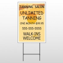 Tanning Sun 296 Wire Frame Sign