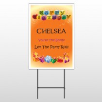 Birthday Balloons 185 Wire Frame Sign
