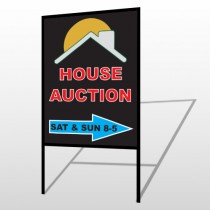 Auction Right Arrow 729 H-Frame Sign