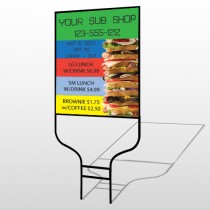 Sandwich 375 Round Rod Sign