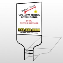 Towing 125 Round Rod Sign