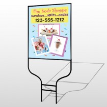 Ice Cream 374 Round Rod Sign