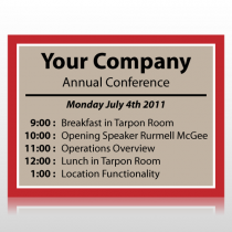 Annual Company Conference Sign Panel