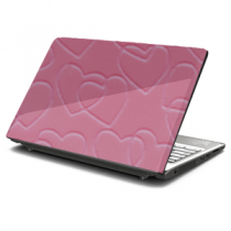 Embossed Hearts Laptop Skin