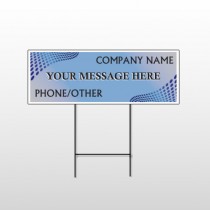 Blue Dots 145 Wire Frame Sign