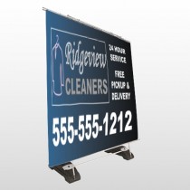 Dry Cleaners 24 Exterior Pocket Banner Stand