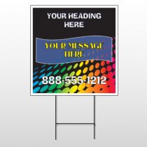 Rainbow Dots 143 Wire Frame Sign