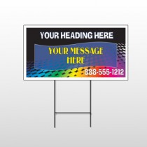 Rainbow Dots 143 Wire Frame Sign
