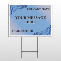 Blue Dots 145 Wire Frame Sign