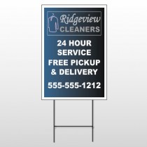 Dry Cleaners 24 Wire Frame Sign