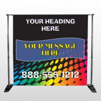 Rainbow Dots 143 Pocket Banner Stand
