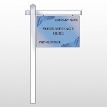 Blue Dots 145 18"H x 24"W Swing Arm Sign