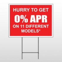 0% APR 120 Wire Frame Sign