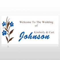 Flowers Welcome To The Wedding Banner