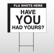 Flu Shot 1 Wire Frame Sign
