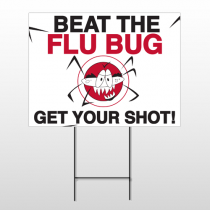 Flu Shot 10 Wire Frame Sign