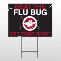 Flu Shot 12 Wire Frame Sign