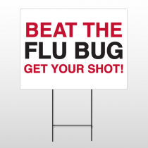 Flu Shot 14 Wire Frame Sign