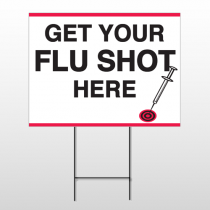 Flu Shot 16 Wire Frame Sign