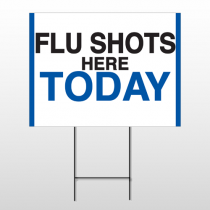 Flu Shot 19 Wire Frame Sign