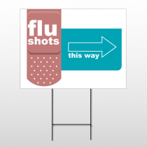 Flu Shot 20 Wire Frame Sign