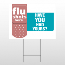 Flu Shot 21 Wire Frame Sign