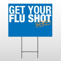 Flu Shot 22 Wire Frame Sign
