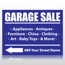 Garage Sale Sign With Products Sign Panel