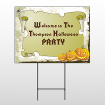 Halloween Party Wire Frame Sign